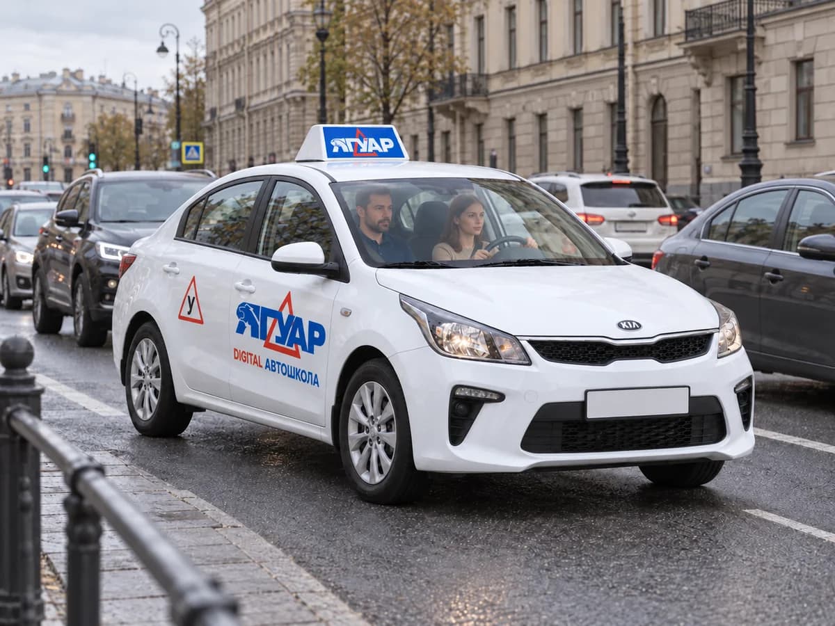 Город в потоке — занятие с инструктором автошколы «Ягуар»