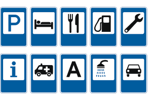 Знаки сервиса в ПДД