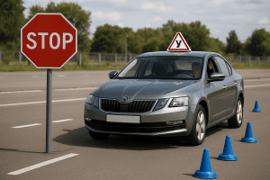 Занятие на автодроме